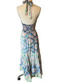 Halter Maxi Silk Dress (pastels)