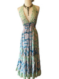 Halter Maxi Silk Dress (pastels)