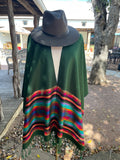Inca Kimono poncho scarf (green)
