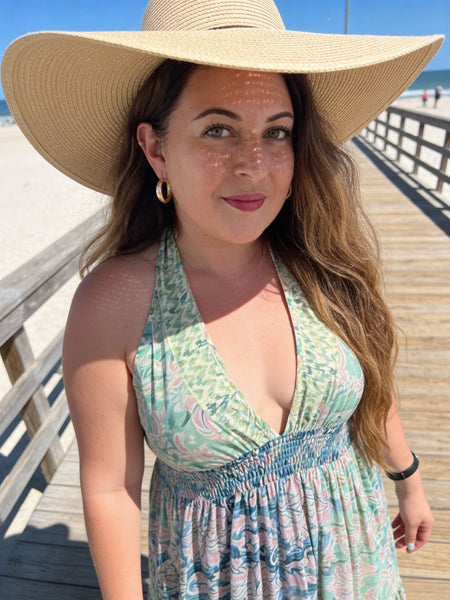 Halter Maxi Silk Dress (pastels)