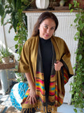 Inca Kimono poncho scarf (mustard)