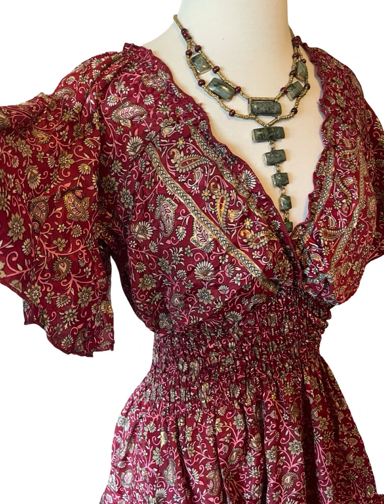 Petite short silk dress (Burgundy) | pinkandsilverfashion Petite short silk dress (Burgundy) | pinkandsilverfashion