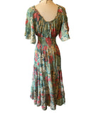 Butterfly sleeve Bohemian Maxi dress (pastel)
