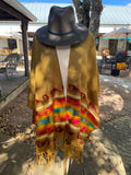 Inca Kimono poncho scarf (mustard)