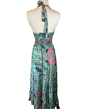 Halter Maxi Silk Dress (turquoise)