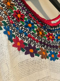 Woven embroidered top (white )
