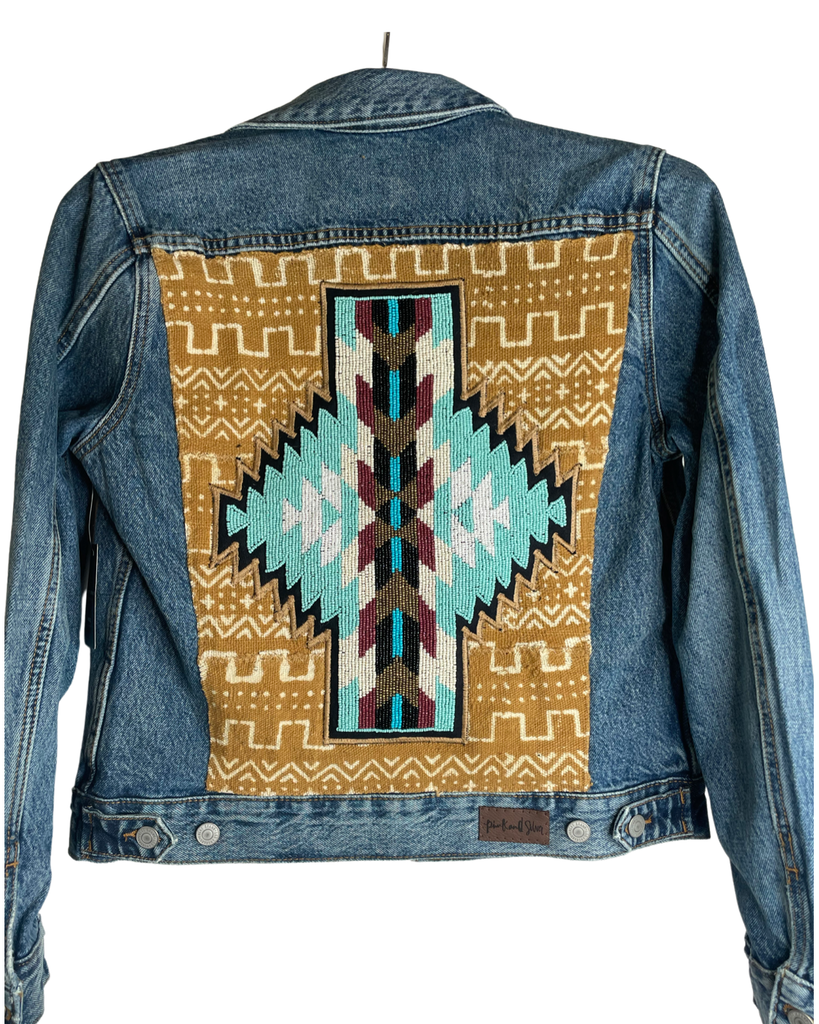 African sales denim jacket