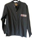 Embroidered heart Utility Shirt or Shacket (Black)