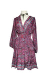 Silk Babydoll dress (Burgundy)